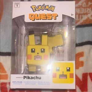 Pokemon Quest Pikachu Vinyl Figure in Yellow and Red